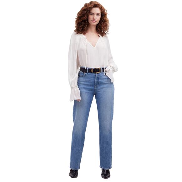 Madewell Size 33T The Tall Curvy '90s Straight Jean Rondell Wash NN803 - Picture 1 of 5